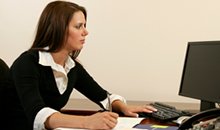 woman working