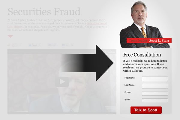 landing pages and lead forms