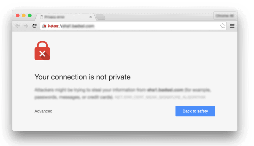 HTTPS Secure Website for Google Chrome