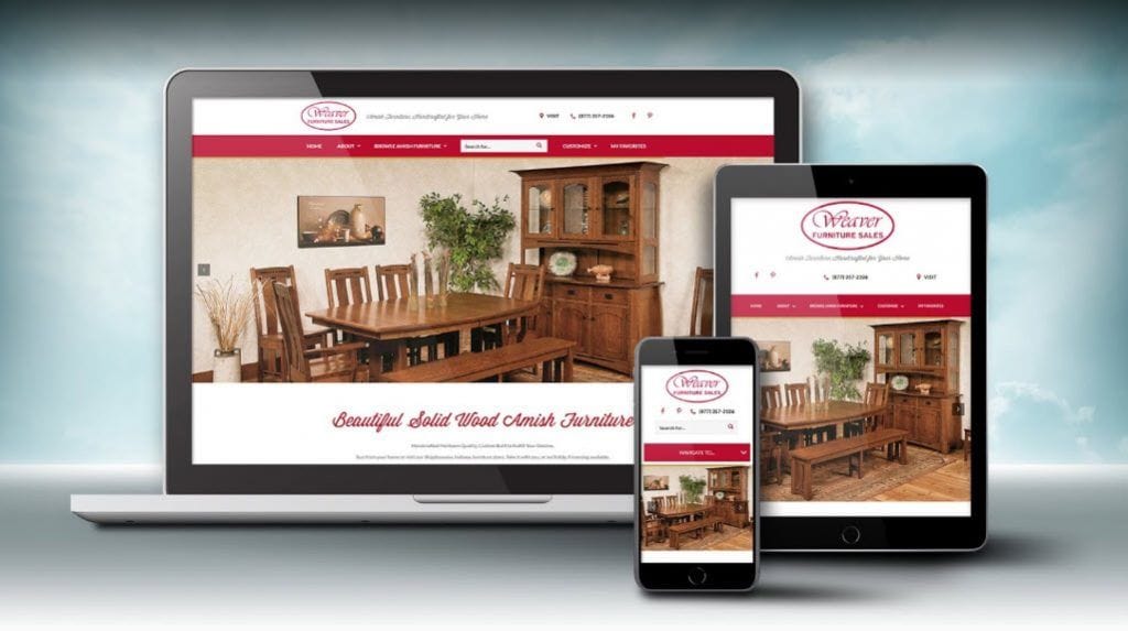 weaver furniture website design